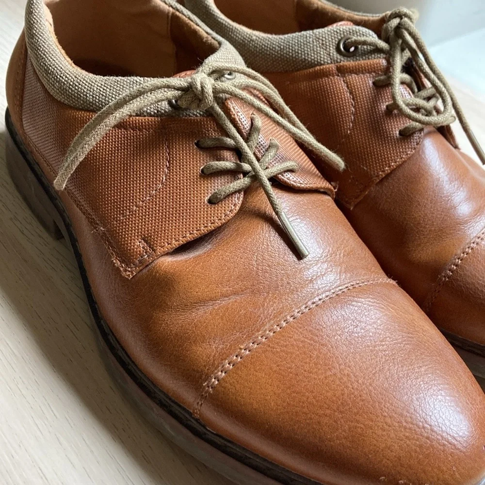 Boys' Freeman Kids Randy Dress Shoes in Tan Size 3 - Medium Lace Up Fall Wedding